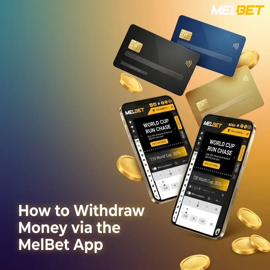 MelBet app withdrawal methods for India players showing UPI, PhonePe, and bank transfer options with INR limits