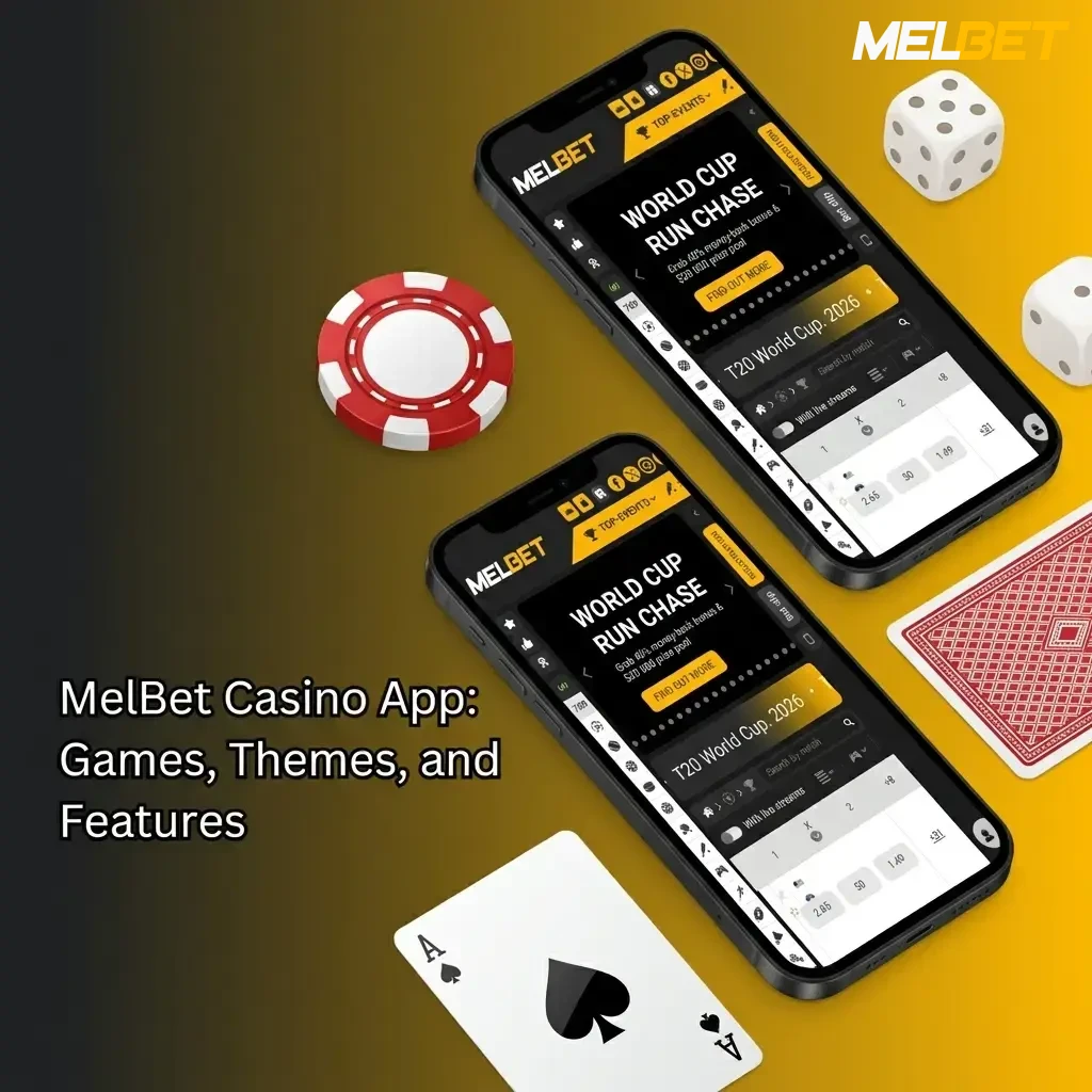 MelBet casino app showing 7000+ games including slots, live dealer tables, and crash games from top providers