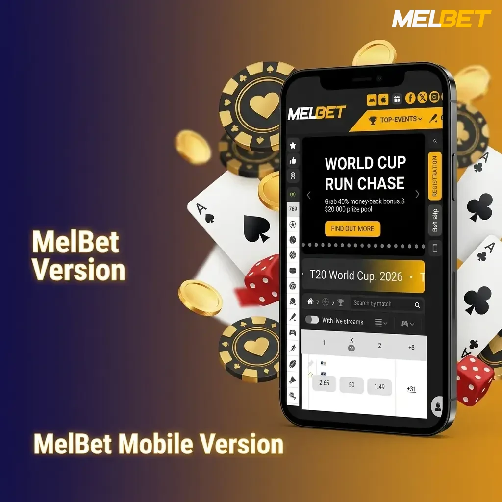 MelBet mobile version vs app comparison table showing features like storage, updates, and performance for India players